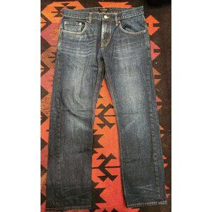 Banana Republic Men's Medium Wash Straight-Leg Jeans 32x30 100% Cotton Casual De